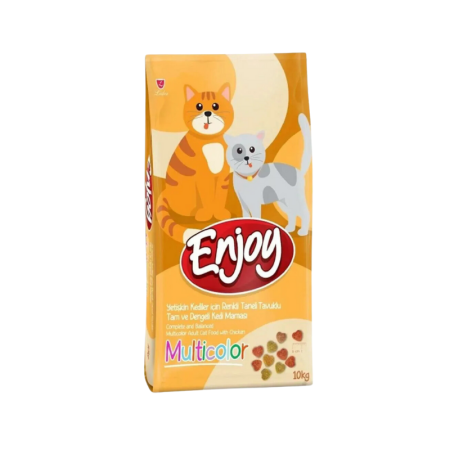 Enjoy Multicolor Renkli Tavuklu Kedi Maması 10 kg - 1