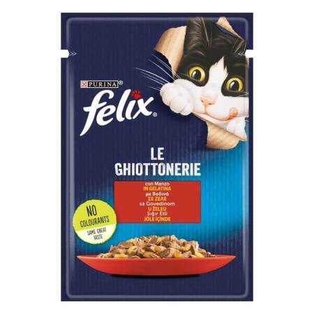 Felix Sığır Etli Yetişkin Kedi Konservesi Pouch 85gr - 1