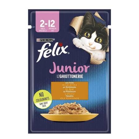 Felix Junior Tavuklu Yavru Kedi Konservesi Pouch 85gr - 1