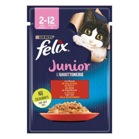 Felix Junior Sığır Etli Yavru Kedi Konservesi Pouch 85gr - 1