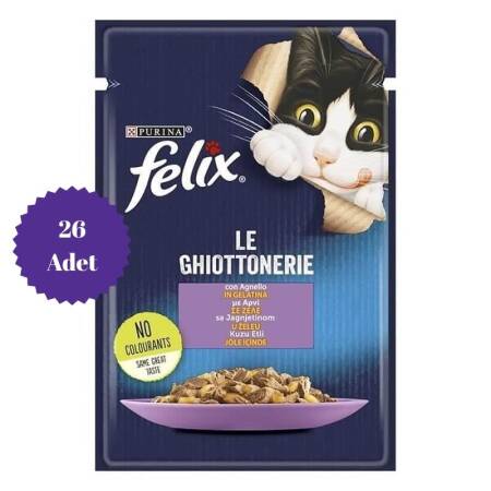 Felix Kuzu Etli Yetişkin Kedi Konservesi Pouch 85gr x 26 Adet - 1
