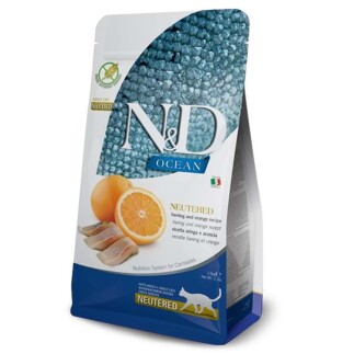 ND Ocean Tahılsız Ringa Balıklı Kısırlaştırılmış Kedi Maması 5 kg - 1