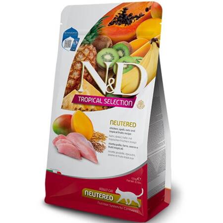 ND Tropical Selection Tavuklu Tropikal Meyveli Kısırlaştırılmış Kedi Maması 1,5 kg - 1