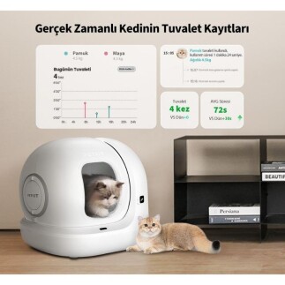 Petkit Pura Max 2 Akıllı Kedi Tuvaleti Otomatik - 3