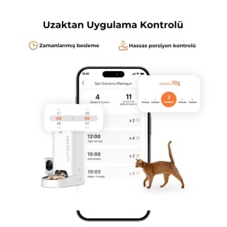 Petkit Yumshare Solo Kameralı Akıllı Mama Kabı 3 Lt - Beyaz - 5