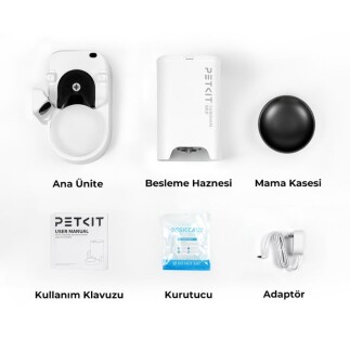 Petkit Yumshare Solo Kameralı Akıllı Mama Kabı 3 Lt - Beyaz - 9