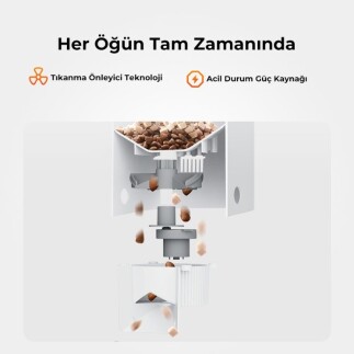 Petkit Yumshare Solo Kameralı Akıllı Mama Kabı 3 Lt - Beyaz - 4