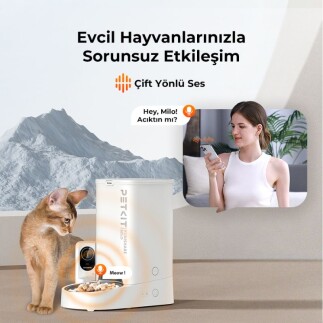 Petkit Yumshare Solo Kameralı Akıllı Mama Kabı 3 Lt - Beyaz - 8
