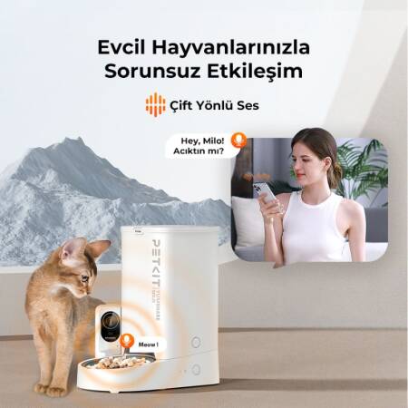 Petkit Yumshare Solo Kameralı Akıllı Mama Kabı 3 Lt - Beyaz - 8