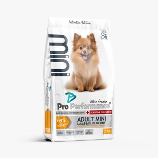 Pro Performance Yetişkin Mini Irk Kuzu Etli ve Yaban Mersinli Köpek Maması 7 kg - 1