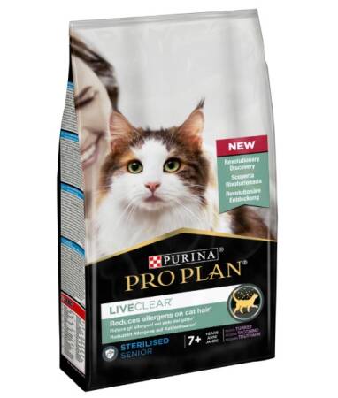 Pro Plan LiveClear 7+ Hindili Alerjen Azaltan Kısırlaştırılmış Yaşlı Kedi Maması 1,4 kg - 1