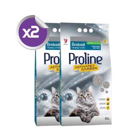 ProLine Bentonit Kedi Kumu Active Carbon İnce Tane 2x10 Lt - 1