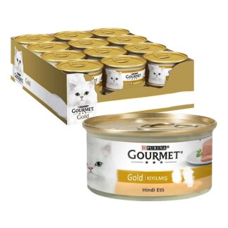 Purina Gourmet Gold Kıyılmış Hindi Etli Yetişkin Kedi Konservesi 85 gr ( 24 Adet ) - 1