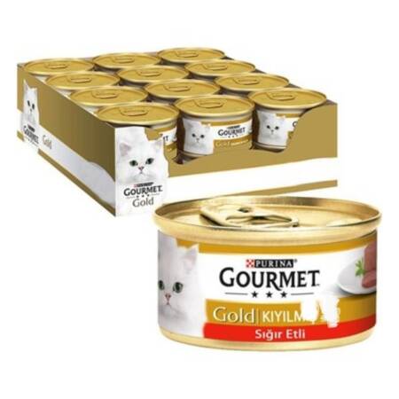 Purina Gourmet Gold Kıyılmış Sığır Etli Yetişkin Kedi Konservesi 85 gr ( 24 Adet ) - 1