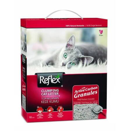 Reflex Granül Aktif Karbonlu Süper Hızlı Topaklanan Kedi Kumu 10 Lt - 1