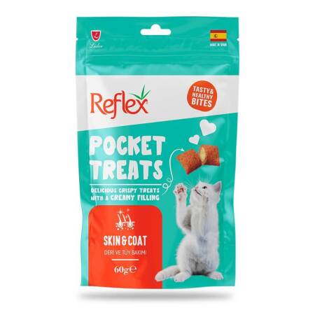 Reflex Pocket Deri ve Tüy Bakımı Destekleyici Kedi Ödül Maması 60gr - 1