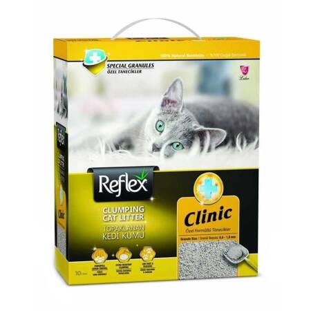 Reflex Klinik Özel Tanecik Süper Hızlı Topaklanan Kedi Kumu 10 Lt - 1