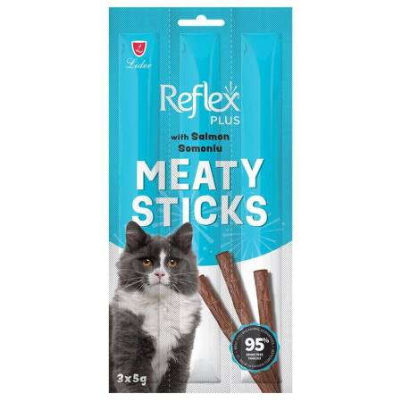 Reflex Plus Somonlu Tahılsız Kedi Ödül Çubuğu 3x5gr - 1