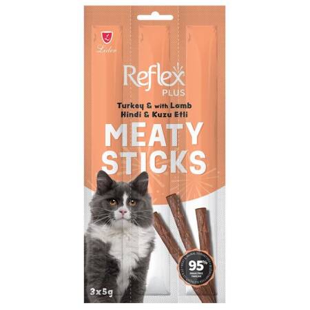 Reflex Plus Kuzulu ve Hindili Tahılsız Kedi Ödül Çubuğu 3x5gr - 1