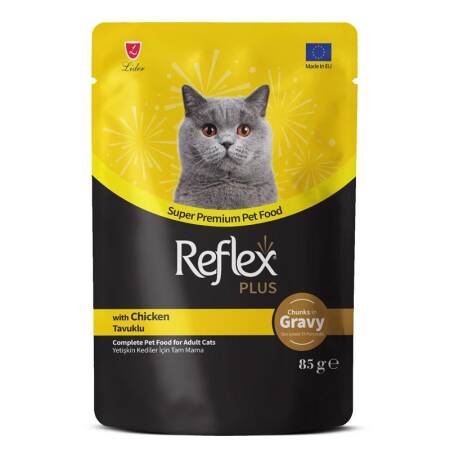 Reflex Plus Tavuklu Sos İçinde Parça Etli Yetişkin Kedi Konservesi 85gr - 1