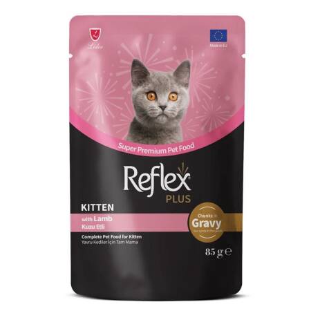 Reflex Plus Kuzulu Sos İçinde Parça Etli Yavru Kedi Konservesi 85gr - 1