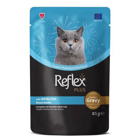 Reflex Plus Balıklı Sos İçinde Parça Etli Yetişkin Kedi Konservesi 85gr - 1