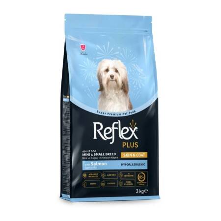 Reflex Plus Skin&Coat Somonlu Mini ve Küçük Irk Yetişkin Köpek Maması 3 Kg - 1