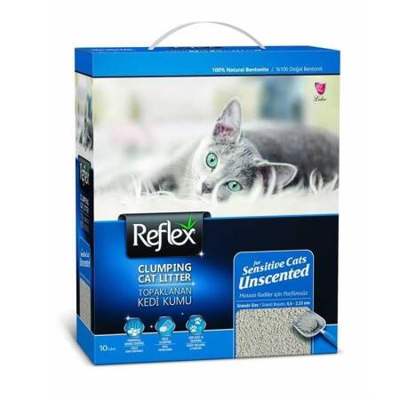 Reflex Sensitive Unscented Parfümsüz Hassas Kedi Kumu 10 Lt - 1