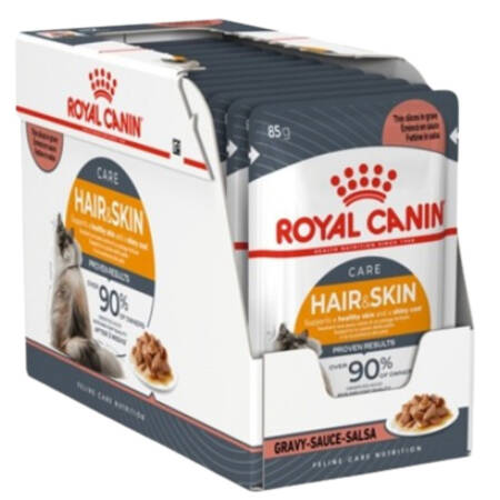 Royal Canin Hair & Skin Care Gravy Pouch Yaş Kedi Maması 85 gr x 12 Adet - 1