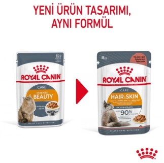 Royal Canin Hair & Skin Care Jelly Pouch Yaş Kedi Maması 85 gr x 12 Adet - 2