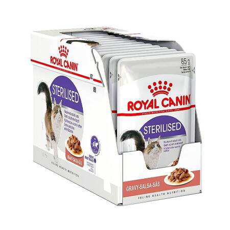 Royal Canin Sterilised Kısırlaştırılmış Gravy Pouch Yaş Kedi Maması 85 gr x 12 Adet - 1