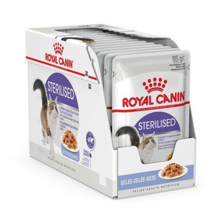 Royal Canin Sterilised Kısırlaştırılmış Jelly Pouch Yaş Kedi Maması 85 gr x 12 Adet - 1
