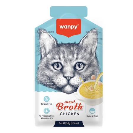 Wanpy Tavuklu Tahılsız Kedi Çorbası 50gr - 1