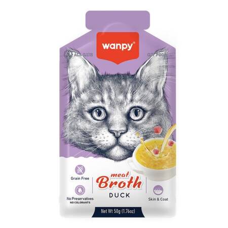 Wanpy Ördekli Tahılsız Kedi Çorbası 50gr - 1