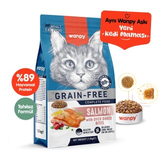 Wanpy Tahılsız Somonlu Yetişkin Kedi Maması 1.5 kg - 1